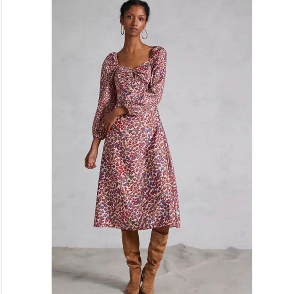 NWT Sachin & Babi x Anthropologie Floral Midi Dress - Size 12